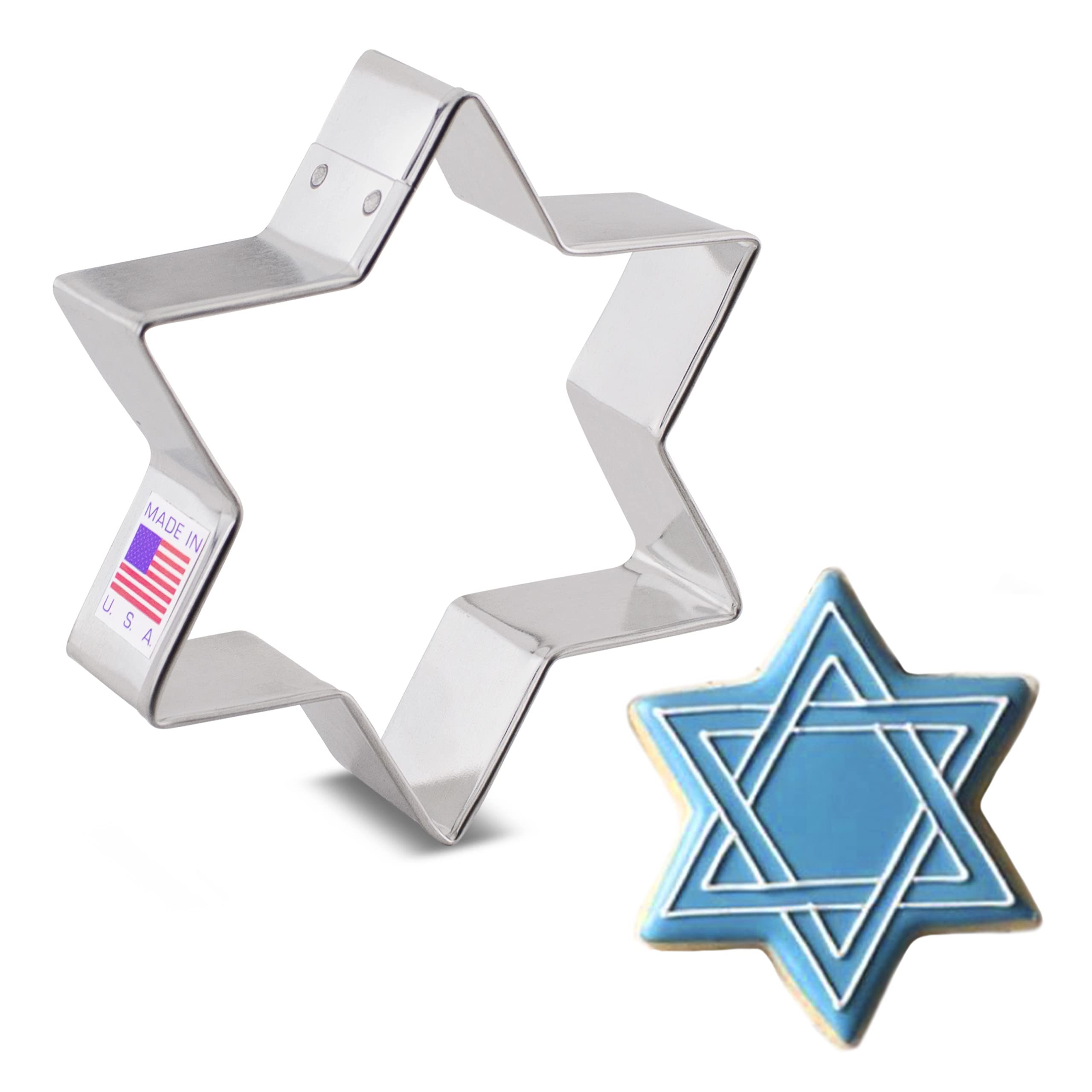 Star of David Cookie Cutter 3.8" Made in USA by Ann Clark