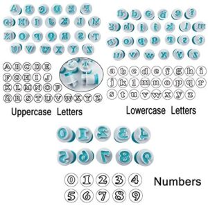 3 Set Fondant Alphabet/Letter Cutters and Number set,Cake Biscuit Mold,Cake Decorating Tools, Cookie Stamp Impress,Embosser Cutter,DIY Sugar Cookies Chocolate Plunger(Number and Letters)…