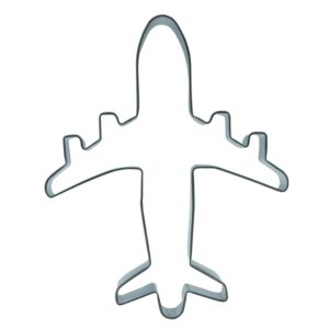 keewah airplane cookie cutter, 5.2 x 4.1 inch, stainless steel