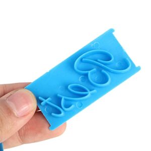 Cake Embosser, 3 Set Blue Handwriting Letter Cake Embosser Cookie Stamp Impress DIY Plastic Molds Cake Decorating Printing Mold