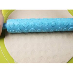 Kani Cake Decorating Embossed Rolling Pins, 12pcs Fondant Cake Paste Decorating Tool, Textured Non-Stick Designs and Patterned, Ideal for Baking Fondant, Pizza, Cookies, Pastry