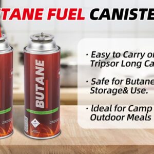 Pack of 4 Butane Fuel Cylinders| 8oz Butane Canisters for Portable Stove | Butane Torch Replacement Canisters