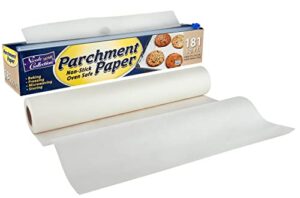 nicole home collection parchment paper roll 181 square feet, non-stick, oven safe