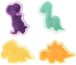 r & m international dinosaur cookie, set of 4 stamper, one size, colors may vary