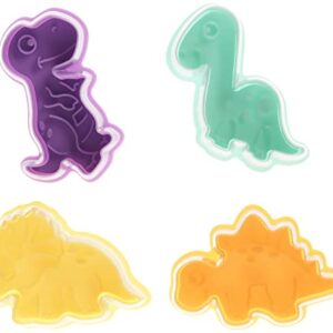 R & M International Dinosaur Cookie, Set of 4 Stamper, one size, Colors may vary