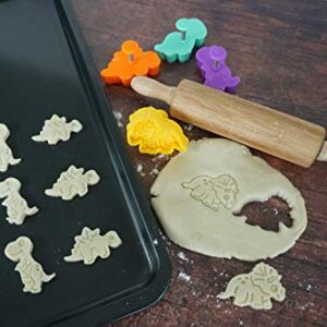 R & M International Dinosaur Cookie, Set of 4 Stamper, one size, Colors may vary