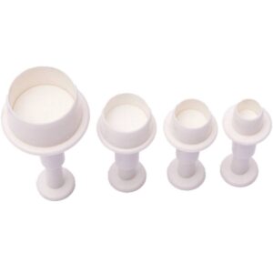 sphtoeo a set of 4pcs round circle cake biscuit cookies mold cutter plunger fondant sugarcraft icing decorating