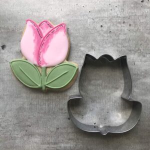 LILIAO Tulip Flower Cookie Cutter - 3.4 x 3.7 inches - Stainless Steel