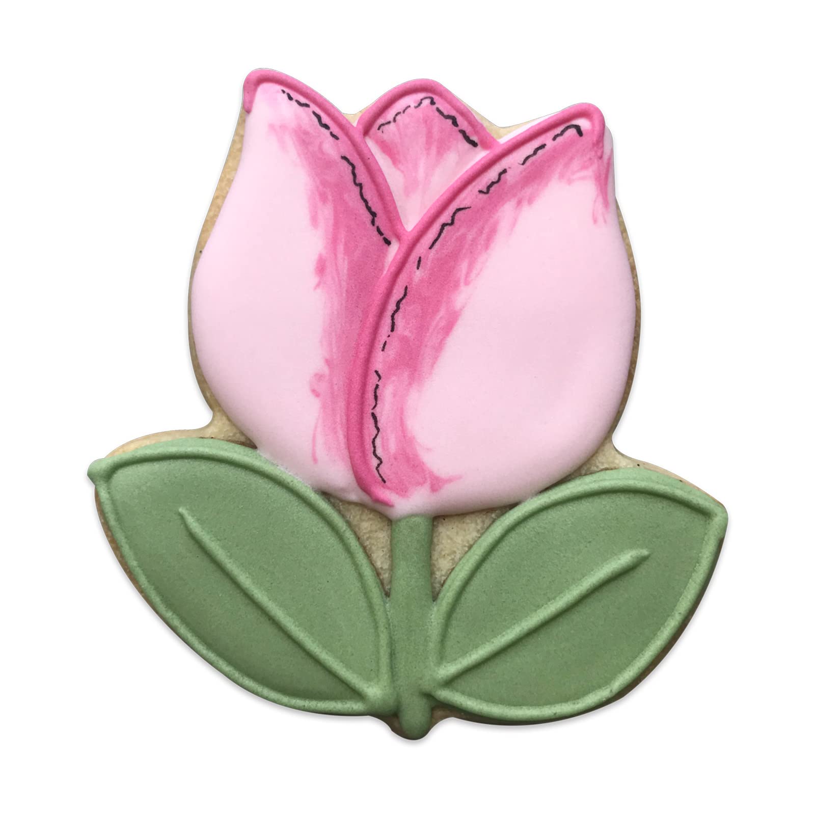 LILIAO Tulip Flower Cookie Cutter - 3.4 x 3.7 inches - Stainless Steel