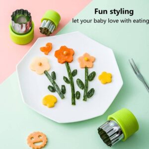 [18 pcs] Abruga Upgraded Sandwich Cutter Cookie Cutters and Sealer Set, Sandwich Maker, Vegetable Cutter and Fruit Stamps Mold with Mickey Dinosaur Star etc for Kids Lunch Bento Box, Food Supplement