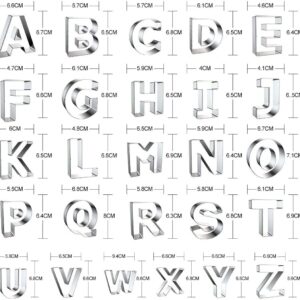 Letter Cookie Cutters, 26 Pcs Stainless Steel Fondant Letter Cookie Cutters Alphabet for Sandwich Sugarcraft