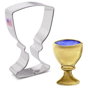 communion chalice cookie cutter, 4" made in usa by ann clark
