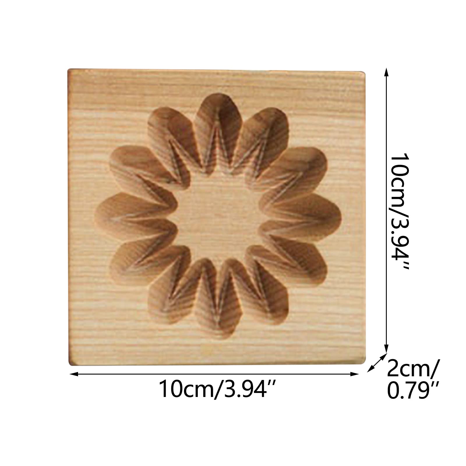 Wooden Cookie Biscuit Mold, 3D Baking Mold, Embossing Craft Decorating Baking Tool, Suitable for Halloween Thanksgiving Christmas Kitchen DIY (Shape D 10 * 10 * 2)