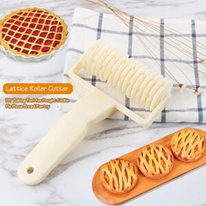 Lattice Roller Cutter, Pie Pizza Cookie Dough Roller Lattice Household Baking Pastry Tools(Plastic lattice cutter)