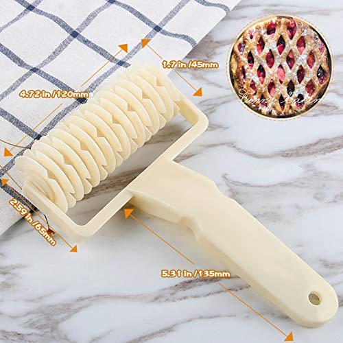 Lattice Roller Cutter, Pie Pizza Cookie Dough Roller Lattice Household Baking Pastry Tools(Plastic lattice cutter)