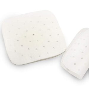NARFIRE 100Pcs Air Fryer Paper Kitchen White Square Food Cake Paper Mat Pad