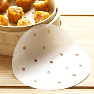 GERUSEA MineDecor 100 Count Perforated Parchment Paper Bamboo Steamer Liners for 12 inch Air Fryer Parchment Paper…