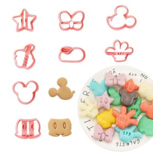 8 pcs mouse cookie stamp, cartoon stamped embossed cookie cutter molds, children's baking set, for cookie baking supplies, kids birthday party