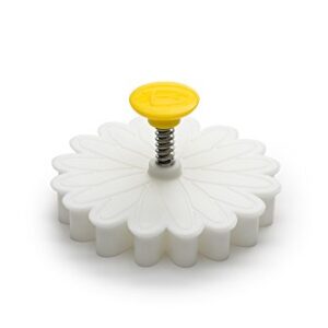 Bakelicious Daisy Plunger Cutter, White , 2.25 x 3.5 x 3.5 inches