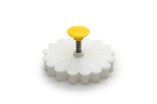 Bakelicious Daisy Plunger Cutter, White , 2.25 x 3.5 x 3.5 inches