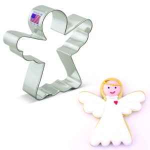 angel cookie cutter, 3.75" made in usa by ann clark