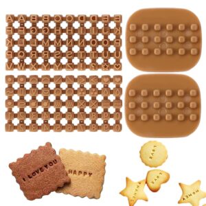 pack of 100 alphabet number letter cookie cutters set stamp press biscuit fondant decorating baking tools