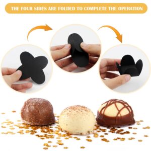 LNQ LUNIQI 200Pcs Truffle Liners Truffle Cups Truffle Wrappers Paper Candy Cups Baking Cups Dessert Cups Cupcake Cups for Bridal Shower Baby Shower Birthday Party Wedding（White&Black）