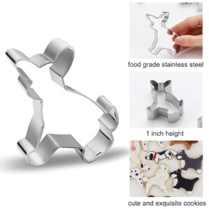 Dog Cookie Cutter for Treats Shapes Baking Set of 6 - Stainless Steel Border Collie, Chihuahua, Labrador, Rochin, Rottweiler, Pleasant Shepherd Shaped Puppy Cartoon Pet Dog Cookie Cutters Molds Stamps