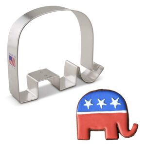 republican gop elephant cookie cutter 3.5" made in usa by ann clark