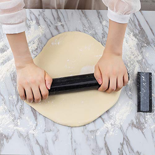 Fox Run 48759 Black Marble French Rolling Pin, 2 x 12 x 2 inches