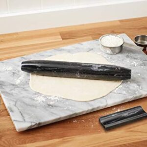 Fox Run 48759 Black Marble French Rolling Pin, 2 x 12 x 2 inches