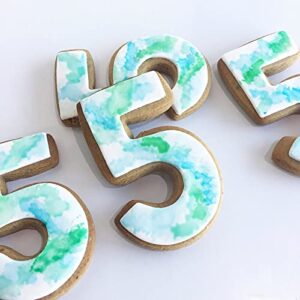 Number Cookie Cutters Set Large 3 Inches - 9 Pieces Stainless Steel Numbers/Numeral/Numeric Shapes Biscuits Sugar Fondant Cake Decorating Tools for Kitchen Baking Halloween Christmas Easter Party