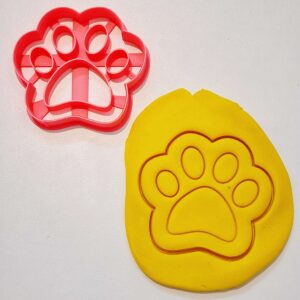 T3D Cookie Cutters Paw Print Cookie Cutter, Suitable for Cakes Biscuit and Fondant Cookie Mold for Homemade Treats, 3.43inch x 3.16inch x 0.55inch