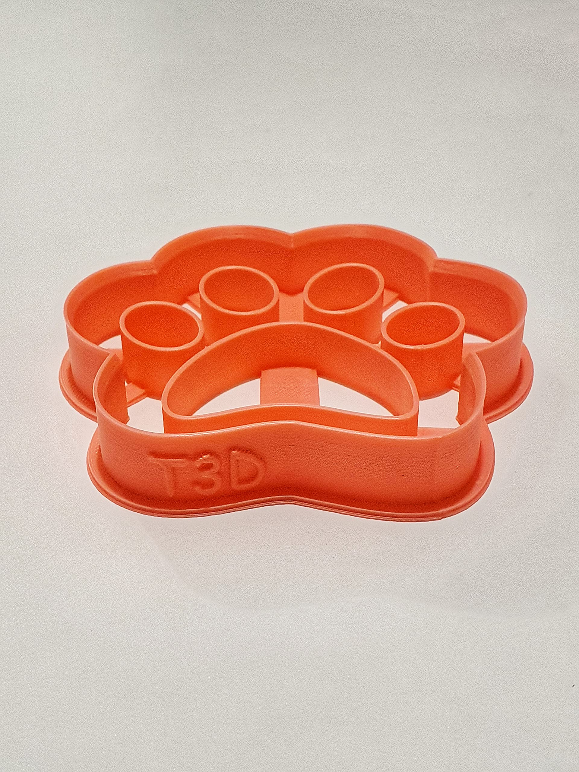 T3D Cookie Cutters Paw Print Cookie Cutter, Suitable for Cakes Biscuit and Fondant Cookie Mold for Homemade Treats, 3.43inch x 3.16inch x 0.55inch