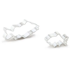 Bakerpan Stainless Steel Fish Cookie Cutter Shapes - Set of 2