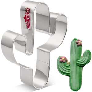 liliao 3.8 inch cactus cookie cutter, stainless steel