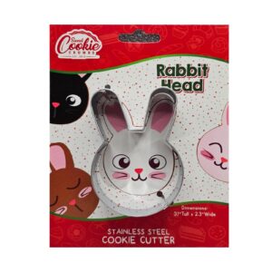 sweet cookie crumbs rabbit head cookie cutter- stainless steel
