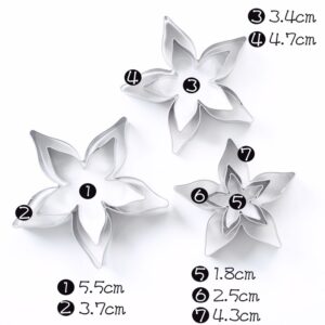 KALAIEN 23pcs/set Rose Petal Cutter Set Gum Paste Fondant Cake Cutters kitchen Supplies Baking Mould