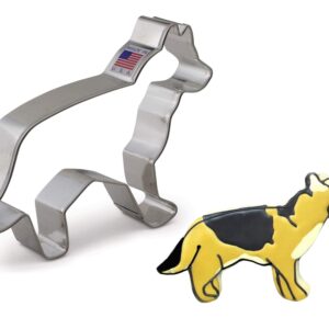 German Shepherd Dog Cookie Cutter 5.25" Made in USA by Ann Clark