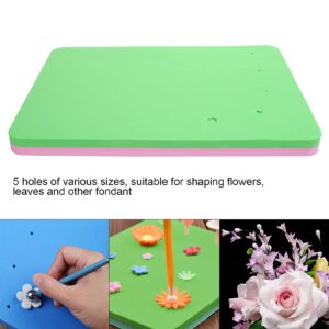 Fondant Cake Foam Pad, Fondant Foam Pad 5 Holes Silicone Sponge Mat Paste Fondant Cake Flower Drying Mat Modeling Tool Flower Mat for Fondant (1 Piece)