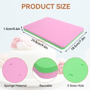 Fondant Cake Foam Pad, Fondant Foam Pad 5 Holes Silicone Sponge Mat Paste Fondant Cake Flower Drying Mat Modeling Tool Flower Mat for Fondant (1 Piece)