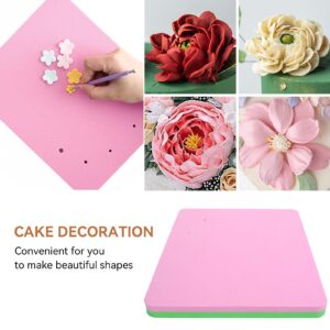 Fondant Cake Foam Pad, Fondant Foam Pad 5 Holes Silicone Sponge Mat Paste Fondant Cake Flower Drying Mat Modeling Tool Flower Mat for Fondant (1 Piece)