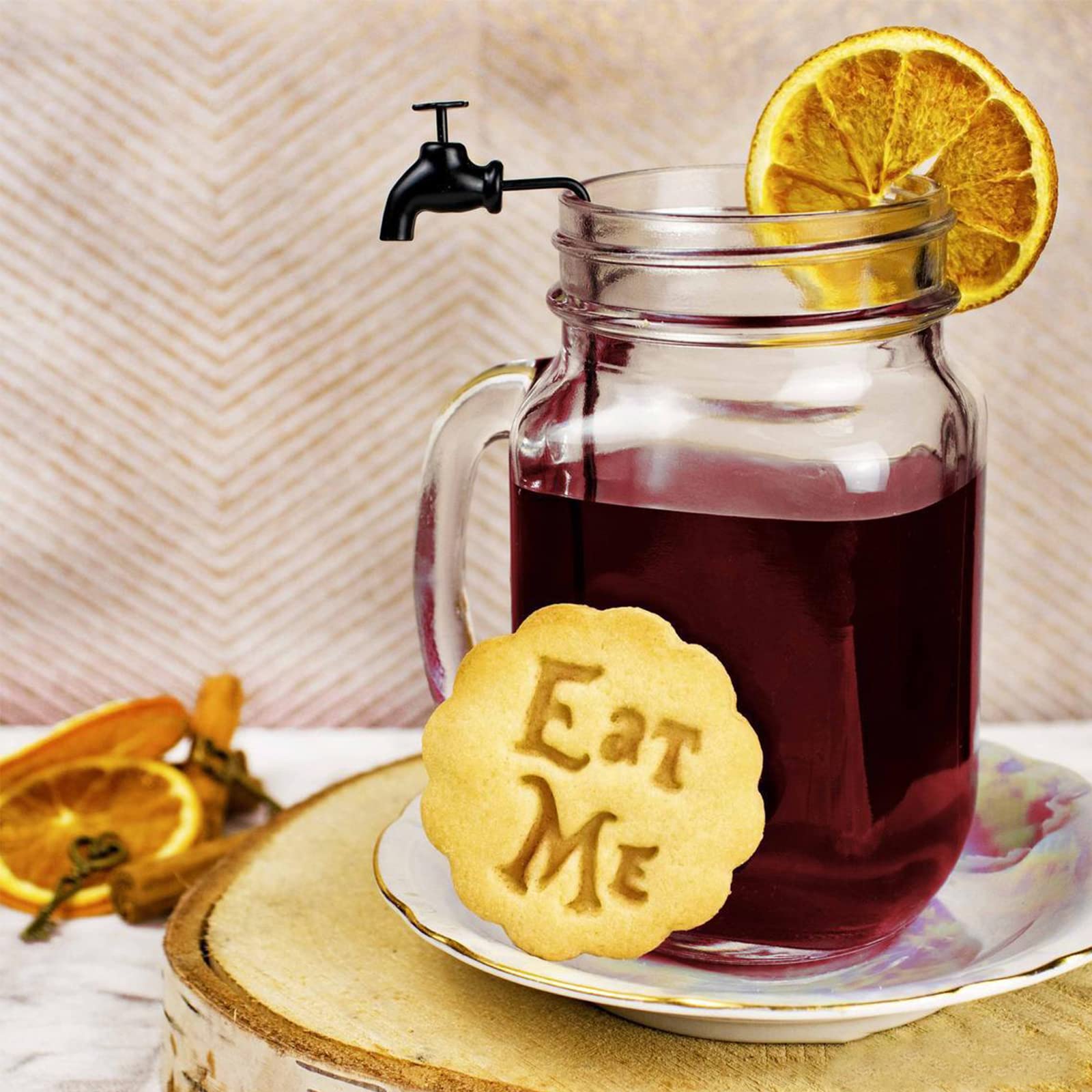 Eat Me Cake Alice In Wonderland Crazy Teapot Drink Me Treat Dessert Quotes Mad Cutter Cookie 2024 Cookie Molds With Good Wishes (Color : 3pcs)