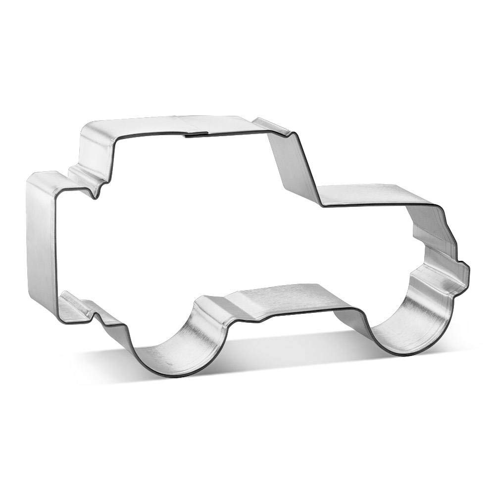 SUV Military/Off Road Truck Vehicle 4.25 Inch Cookie Cutter from The Cookie Cutter Shop – Tin Plated Steel Cookie Cutter – Made in the USA