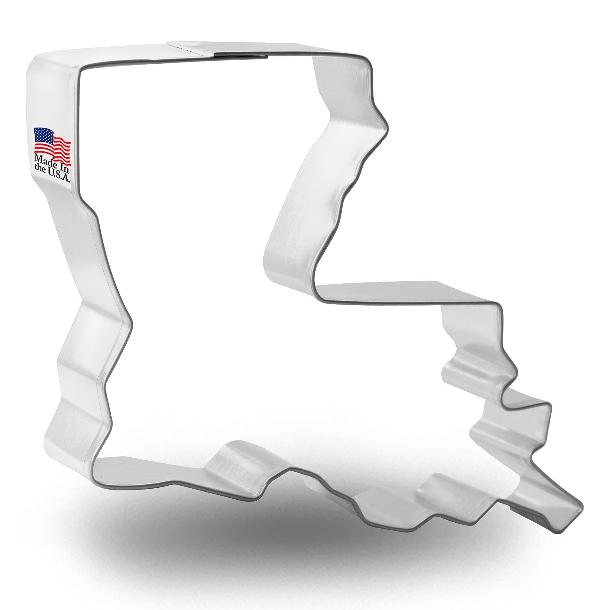 Foose Store Louisiana Cookie Cutter 3.5 Inch –Tin Plated Steel Cookie Cutters – Made in the USA