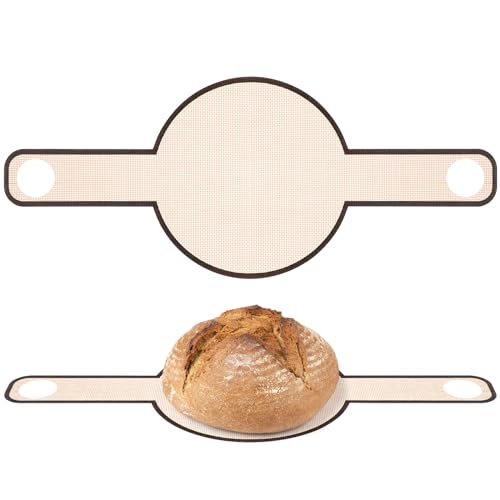 Baking Mat for Dutch Oven: Glass Fiber Bread Baking Long Handles Sling Baking Mat Dough Bread Sling Baking mat to Transfer for Dough Reusable Baking Mats