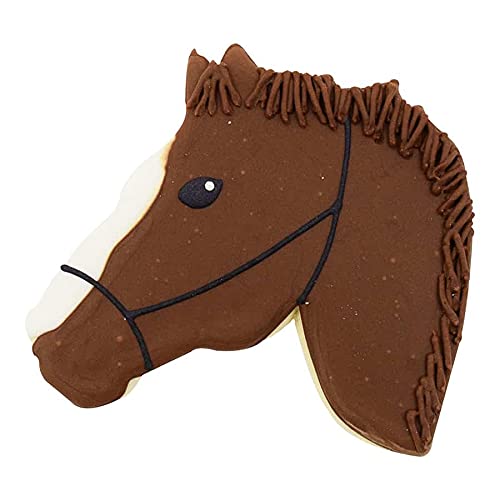 Western Horse Cookie Cutter 2 Piece Set from The Cookie Cutter Shop - Horseshoe & Horse Head Cookie Cutters – Tin Plated Steel Cookie Cutters