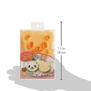 CuteZCute Animal Friends Food Deco Cutter and Stamp Kit Frame 3 7/8 x 3 1/8 x 1 1/16 inches