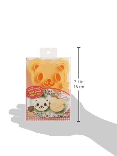 CuteZCute Animal Friends Food Deco Cutter and Stamp Kit Frame 3 7/8 x 3 1/8 x 1 1/16 inches