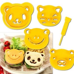 CuteZCute Animal Friends Food Deco Cutter and Stamp Kit Frame 3 7/8 x 3 1/8 x 1 1/16 inches